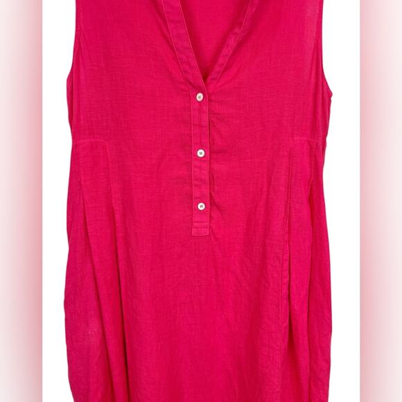 Rosso35 linen oversized dress with pockets - Picture 3 of 13